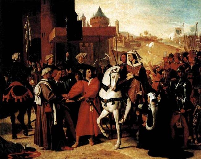 Jean-Auguste Dominique Ingres The Entry of the Future Charles V into Paris in 1358 Norge oil painting art